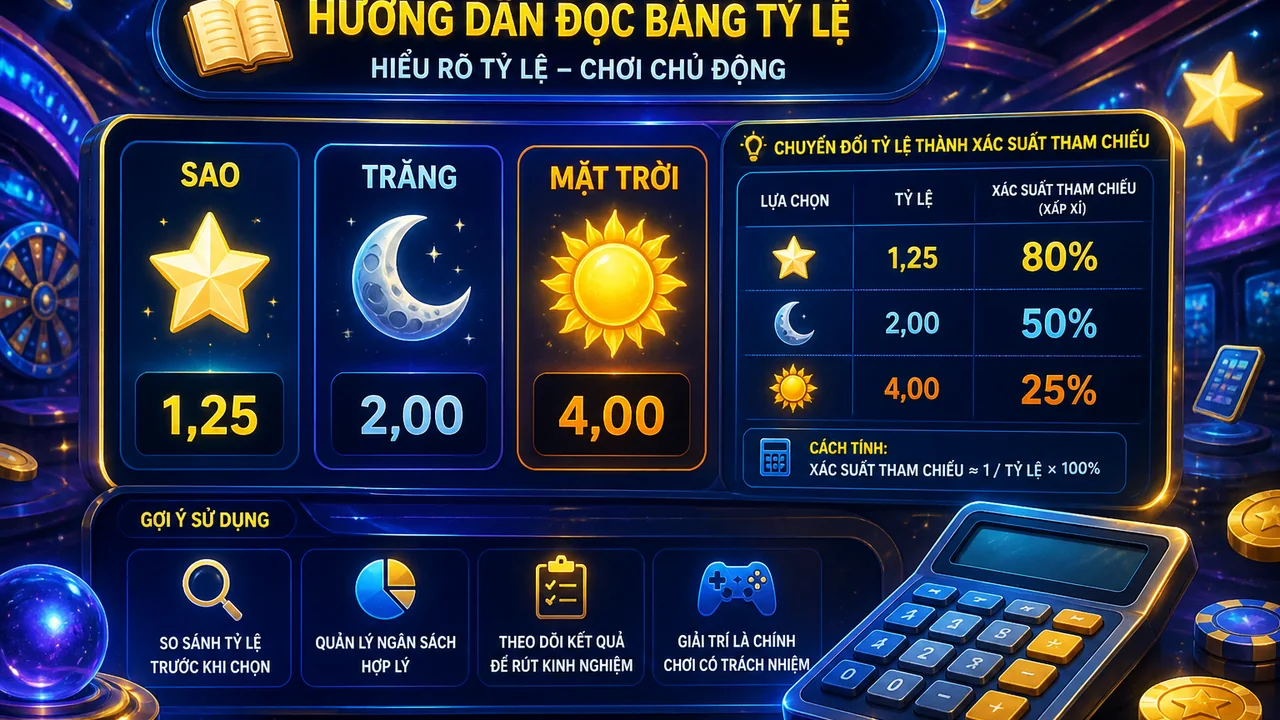Đọc bảng tỷ lệ dễ hơn: cách đọc tỷ lệ cược win55 bằng ví dụ dễ hiểu