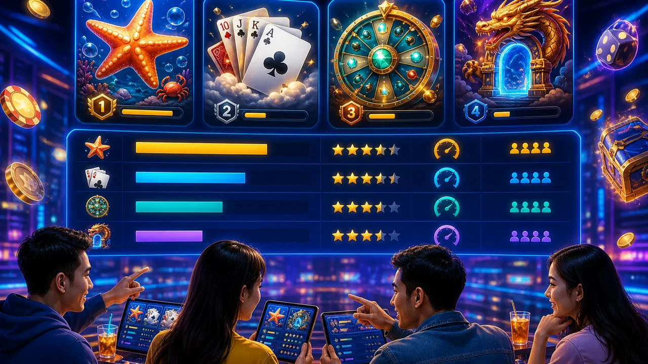 Khám phá luật chơi qua bảng xếp hạng trò chơi win55 được quan tâm