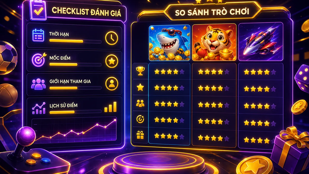 Checklist chọn hoạt động đáng quan tâm: cách kiểm tra điều kiện sự kiện và hoạt động win55